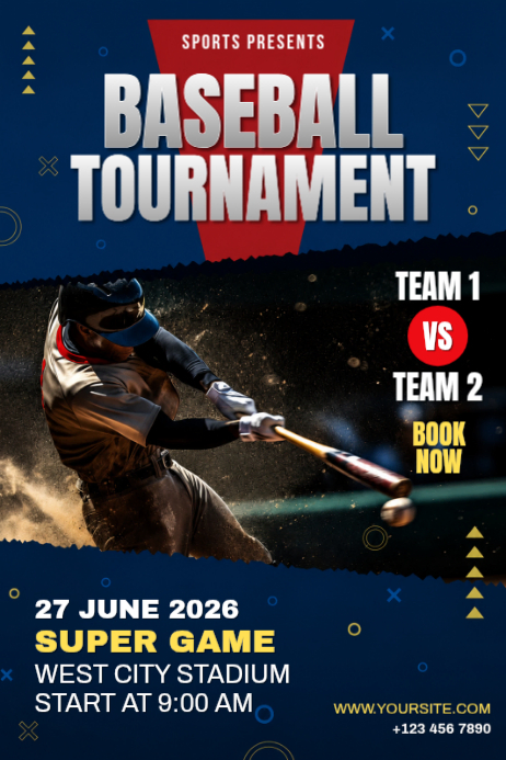 Baseball Tournament Posters Template | PosterMyWall