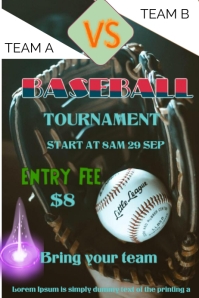 Baseball Tournament Poster Template | PosterMyWall