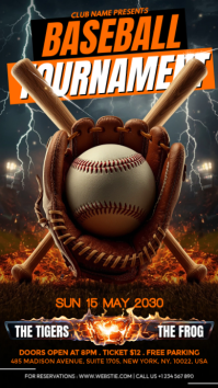 Baseball Tournament Digital Display template