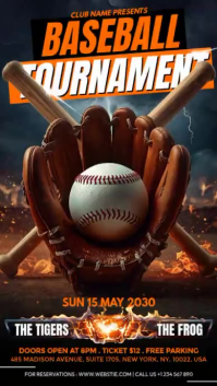 Baseball Tournament Digital Display Video template