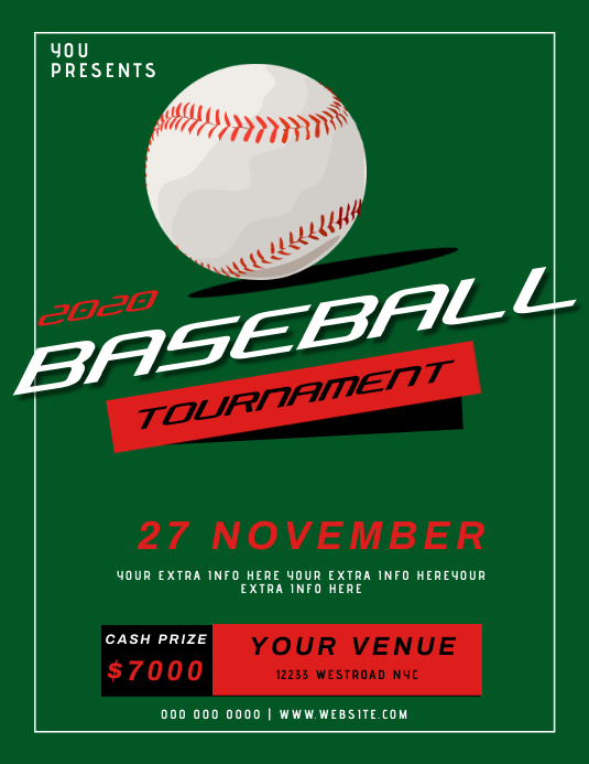 BASEBALL tournament EVENT FLYER TEMPLATE PosterMyWall