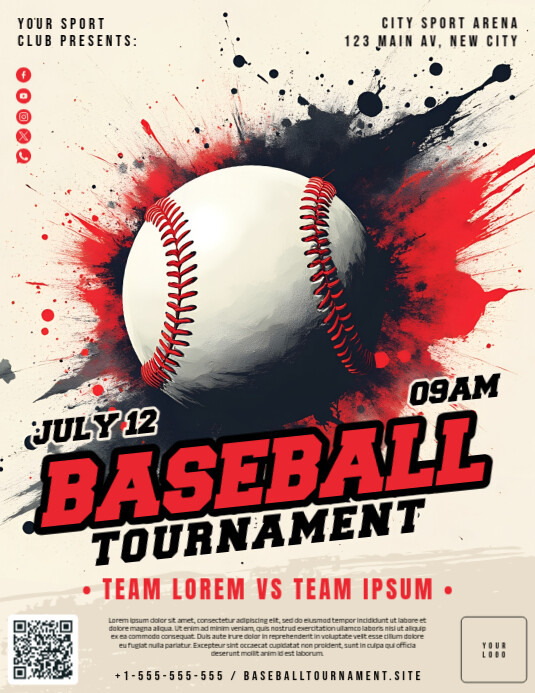 Baseball Tournament Flyer Template | PosterMyWall