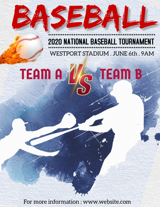 Baseball tournament flyer Template PosterMyWall