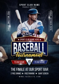 Baseball Tournament Flyer Template A5