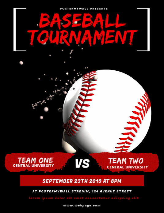 Baseball Tournament Flyer Template PosterMyWall