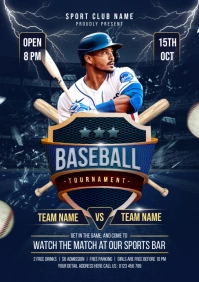 Baseball Tournament Flyer Template A5