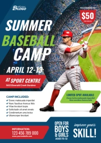 Baseball Tournament Flyer Template A4