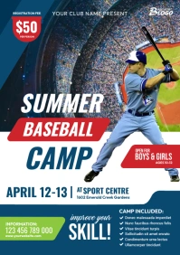 Baseball Tournament Flyer Template A4