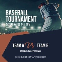 Baseball Tournament Instagram Post template