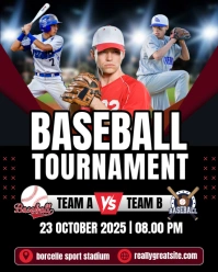 BASEBALL TOURNAMENT INSTAGRAM POST template