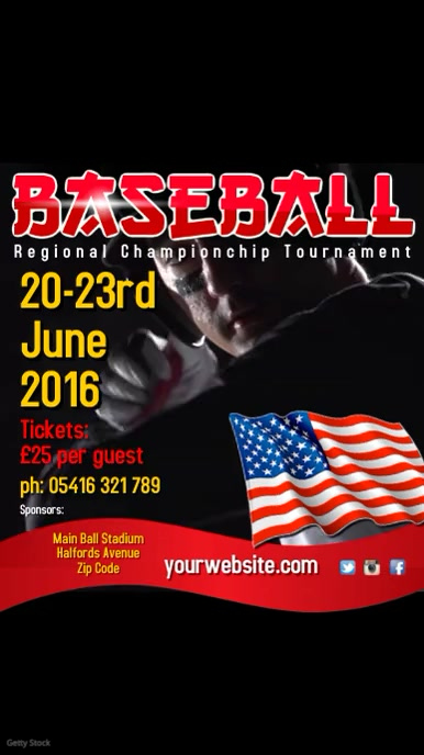 Baseball Tournament Template | PosterMyWall