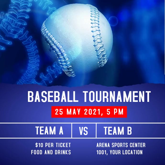 Copy of Baseball Tournament Social Media Template | PosterMyWall