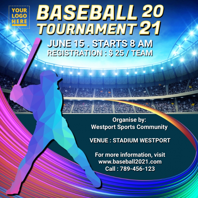 Baseball tournament template | PosterMyWall