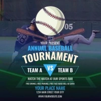 Baseball Tournament Template for Sports Events and Baseball Games Message Instagram
