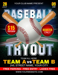 Baseball Tryout Flyer (format US Letter) template