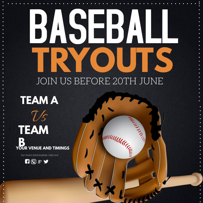 Baseball Tryout Flyer Template Free