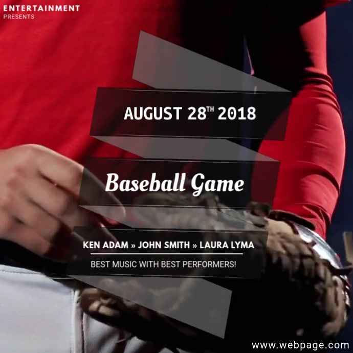 Baseball video ad template | PosterMyWall