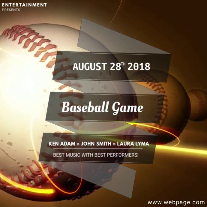 Copy of Baseball video ad template | PosterMyWall