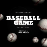Baseball Video Design Template Carré (1:1)