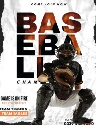 baseball video template Volante (Carta US)