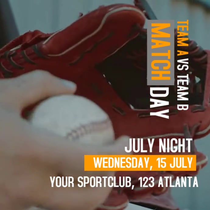 BASEBALL VIDEO TEMPLATE.R | PosterMyWall