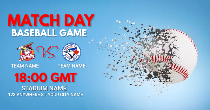 Baseball Match Day Template | PosterMyWall