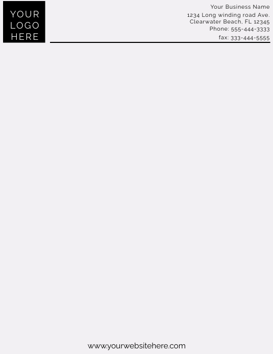 Basic Letter Head Example Basic Business Letterhead Template | PosterMyWall