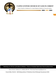 Basic Church Letterhead Volante (Carta US) template