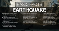 Basic Facts Earthquake Obraz udostępniany na Facebooku template