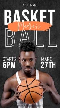 basket ball, march madness Instagram Story template