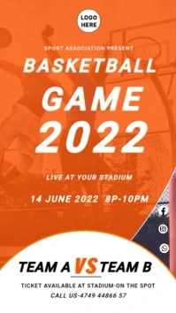 basket ball Digital Display (9:16) template