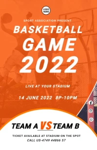 basket ball Halbe Seite breit template
