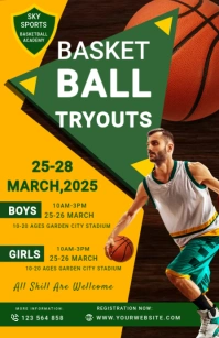 basket ball Halbe Seite breit template