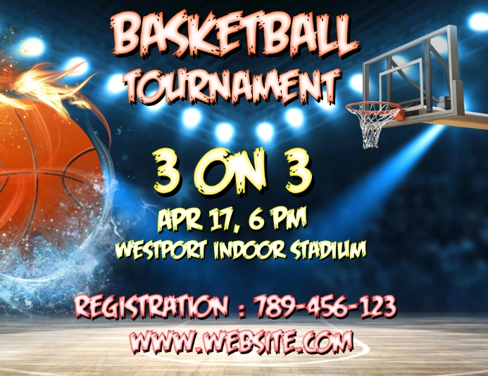 Image 3 for 3 On 3 Basketball Tournament Flyer Template