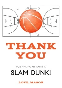 Basketball Birthday A6 template