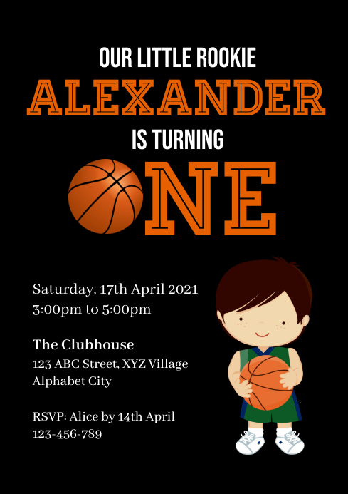 Modele Basketball Birthday Invitation Postermywall Modele Basketball Birthday Invitation Postermywall