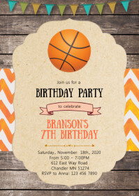 17 250 Basketball Birthday Invitation Customizable Design Templates Postermywall