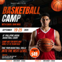 basketball camp 2025 poster template