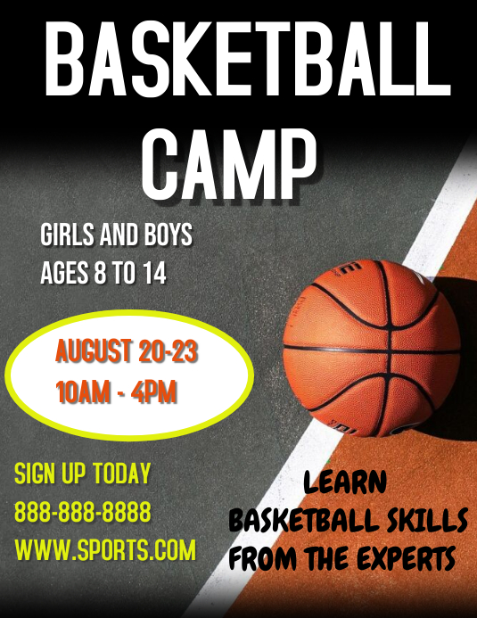 BASKETBALL CAMP BASKETBALL Template | PosterMyWall