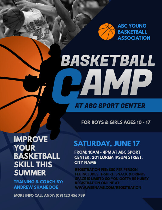 Basketball Camp Flyer Template PosterMyWall Basketball Camp Flyer Template PosterMyWall