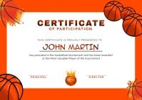 basketball certificate template Postcard