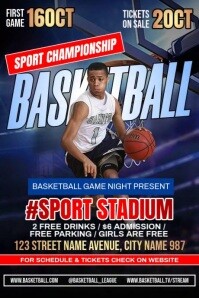 Basketball Championship Ads Póster template