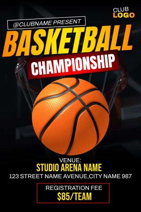 Basketball Championship Cartaz template