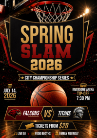 Basketball Championship A4 template
