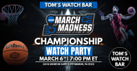 Basketball Championship Watch Party Facebook Shared Image template
