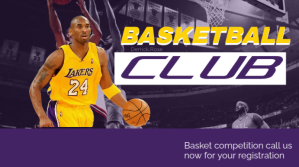 Purple Basketball Club Presentation Presentazione Template