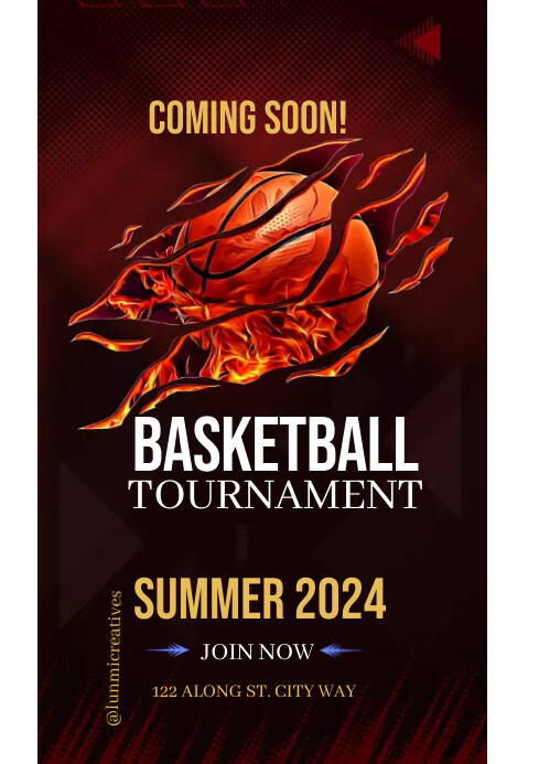 Basketball Template PosterMyWall