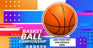 Basketball Facebook begivenhed cover template