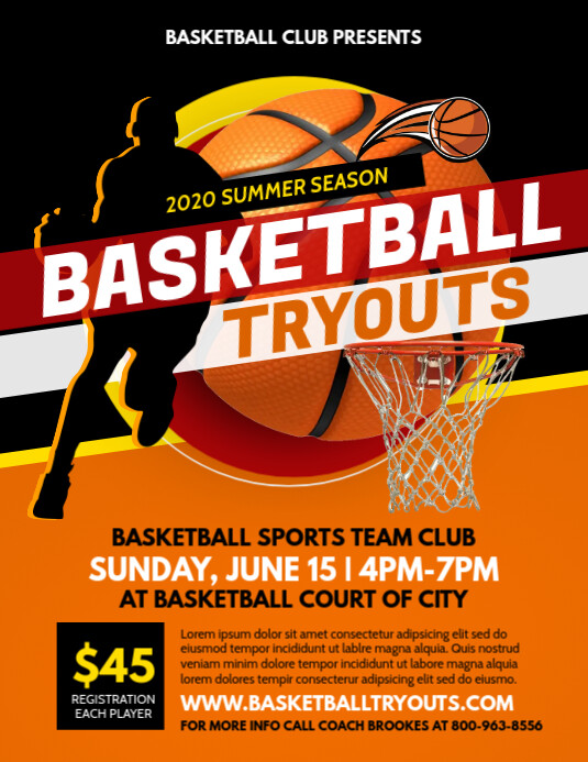 Basketball Flyer Template Word