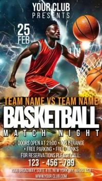 Basketball Digital Display (9:16) template